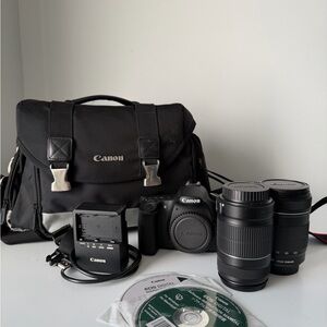 Canon Black Camera Set with Bag and Lenses